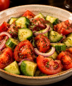 Salată de Roșii și Castraveți