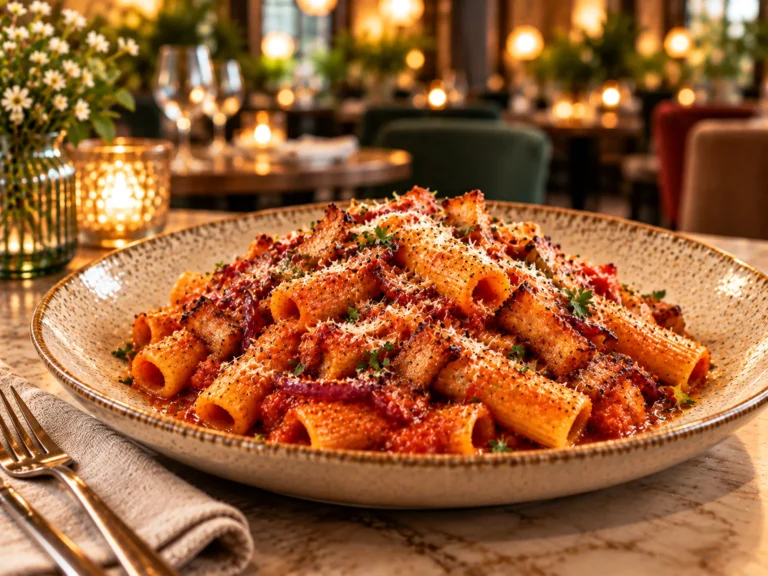 Rigatoni all’Amatriciana cu Guanciale