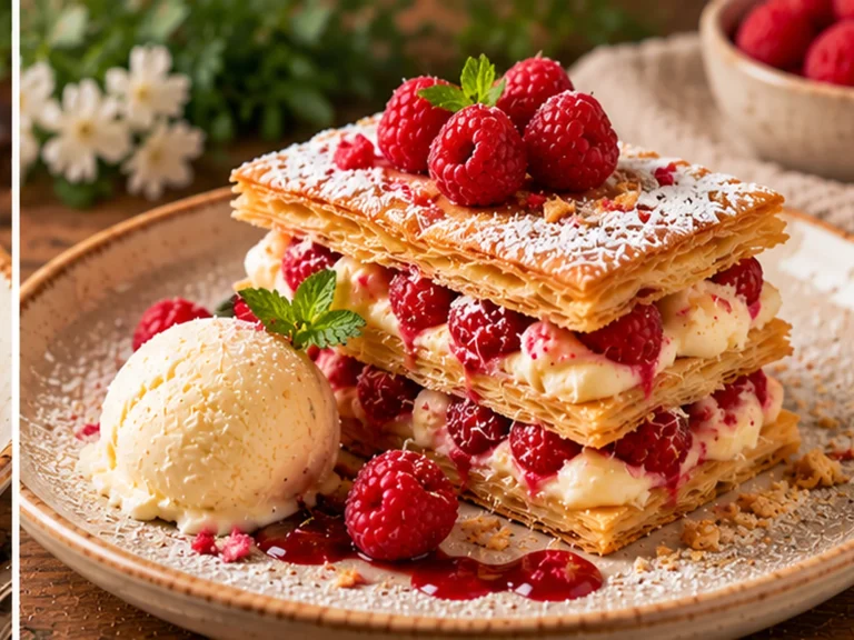 Millefeuille cu Zmeură